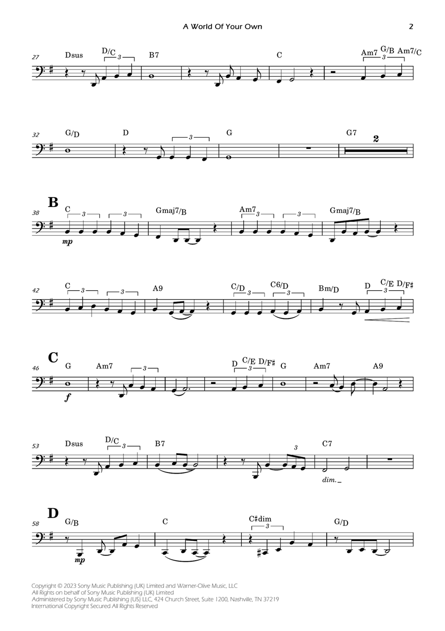 A World Of Your Own A World Of Your Own Tuba scores gallery preview page 2