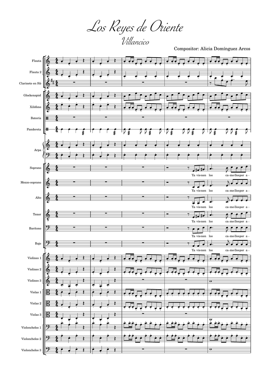 Los Reyes de Oriente - Score Only Percussion Ensemble scores gallery preview page 1