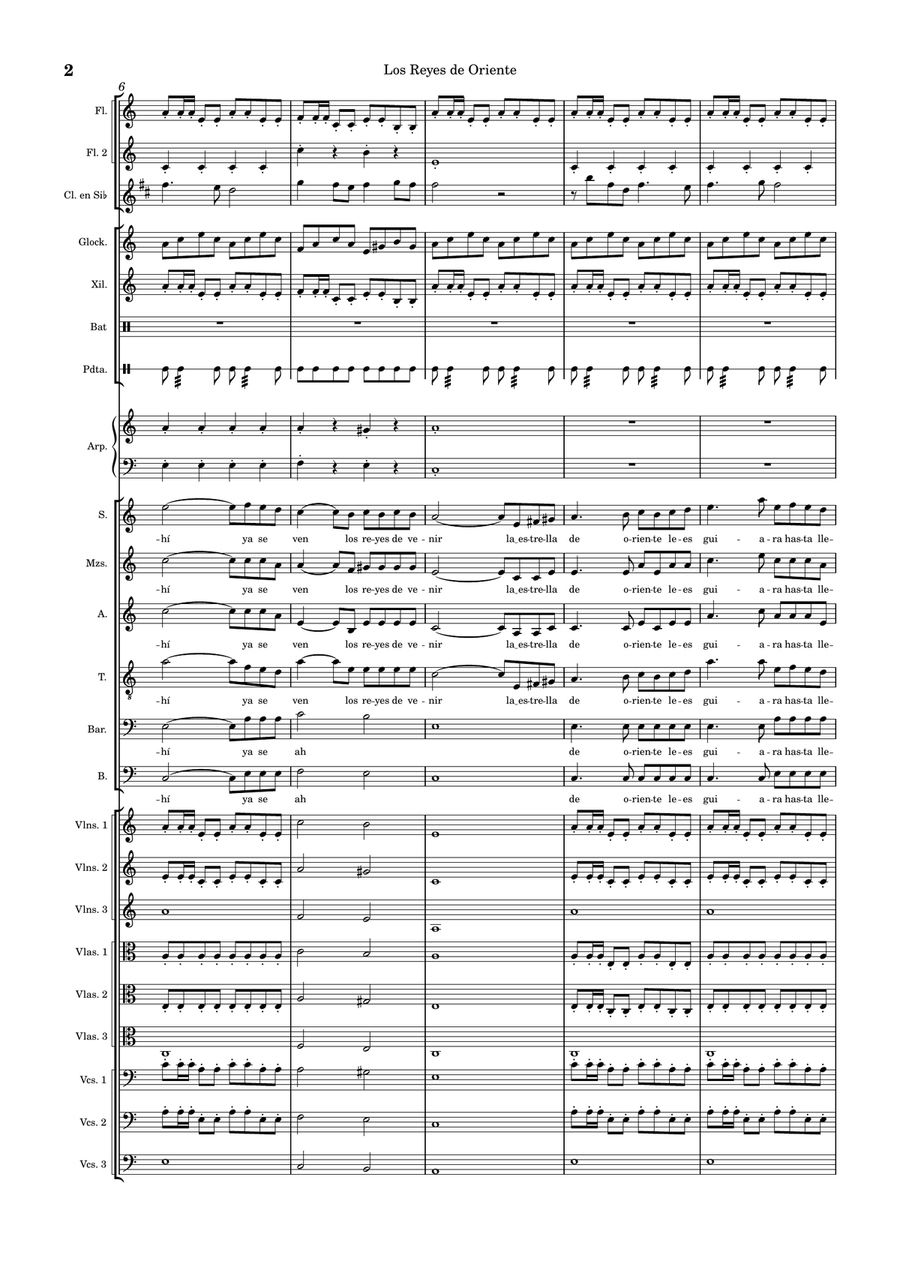 Los Reyes de Oriente - Score Only Percussion Ensemble scores gallery preview page 2