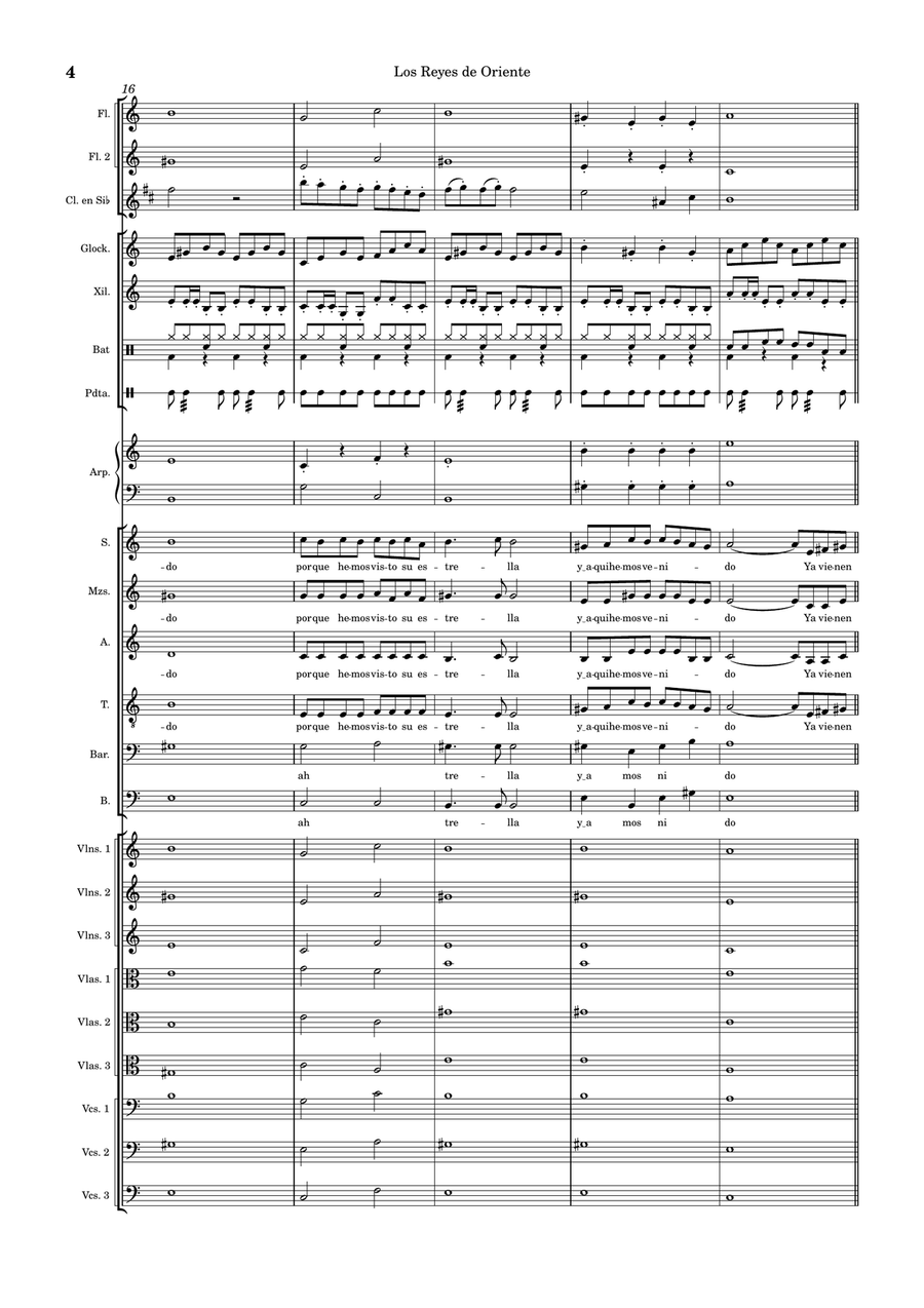 Los Reyes de Oriente - Score Only Percussion Ensemble scores gallery preview page 4