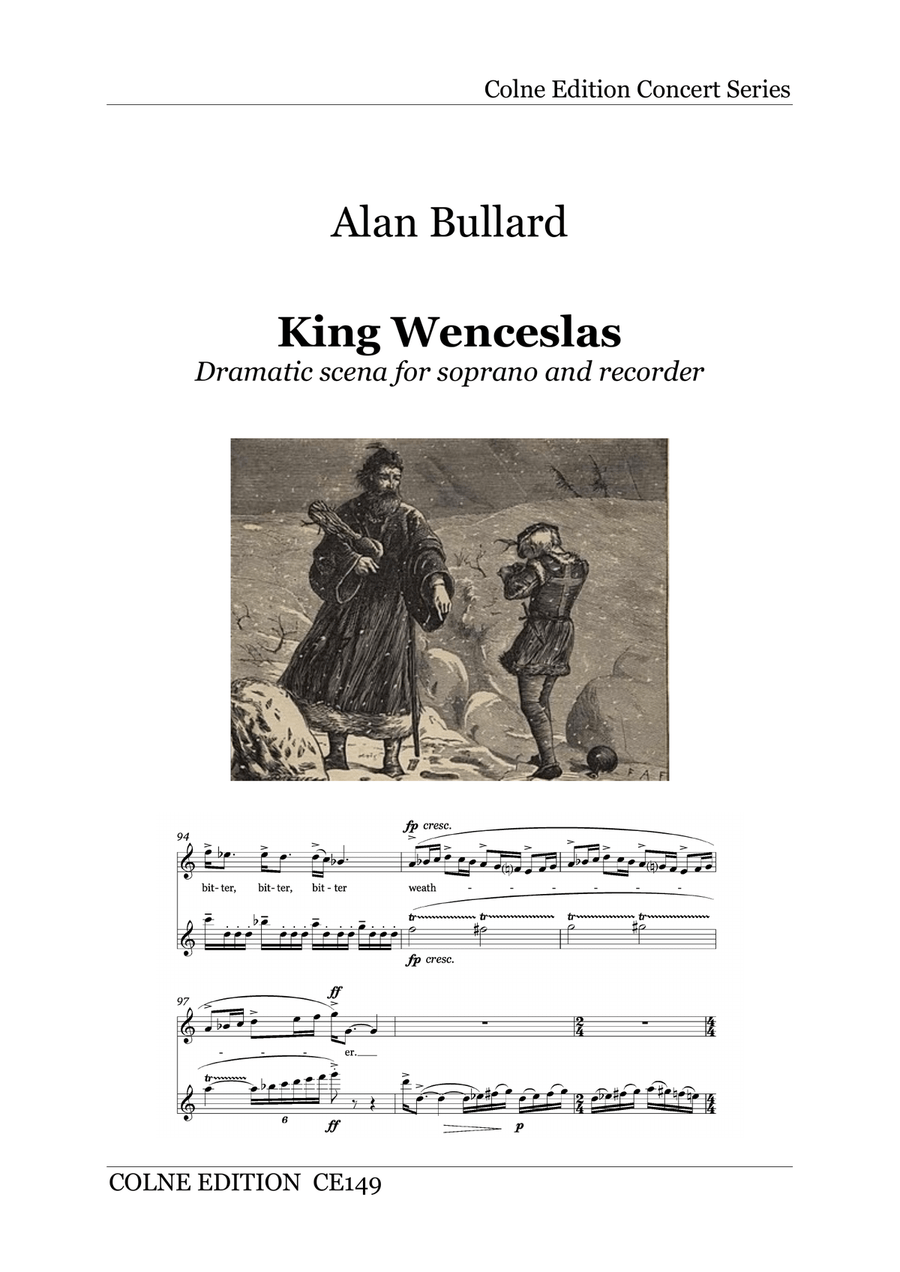 King Wenceslas - dramatic scena for soprano and recorder Alto Recorder scores gallery preview page 1