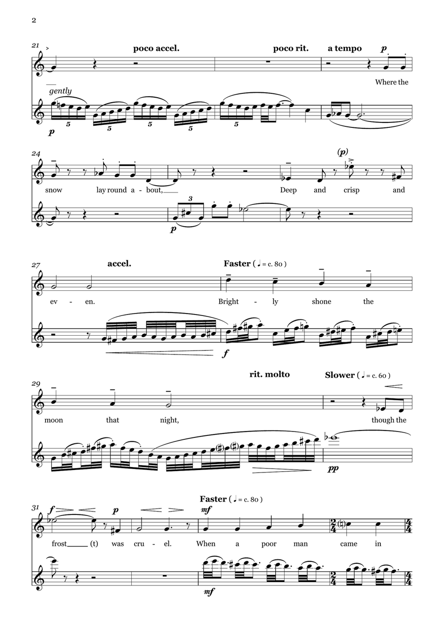 King Wenceslas - dramatic scena for soprano and recorder Alto Recorder scores gallery preview page 4