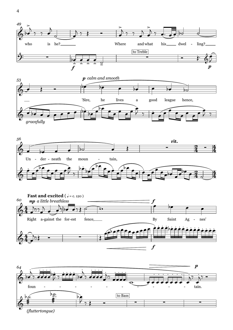 King Wenceslas - dramatic scena for soprano and recorder Alto Recorder scores gallery preview page 6