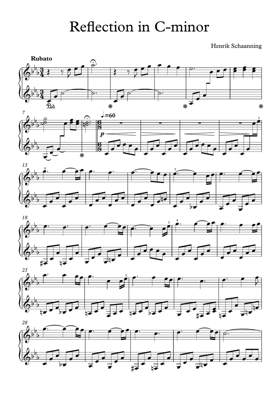 Reflection in C minor Reflection in C minor Piano Method scores gallery preview page 1