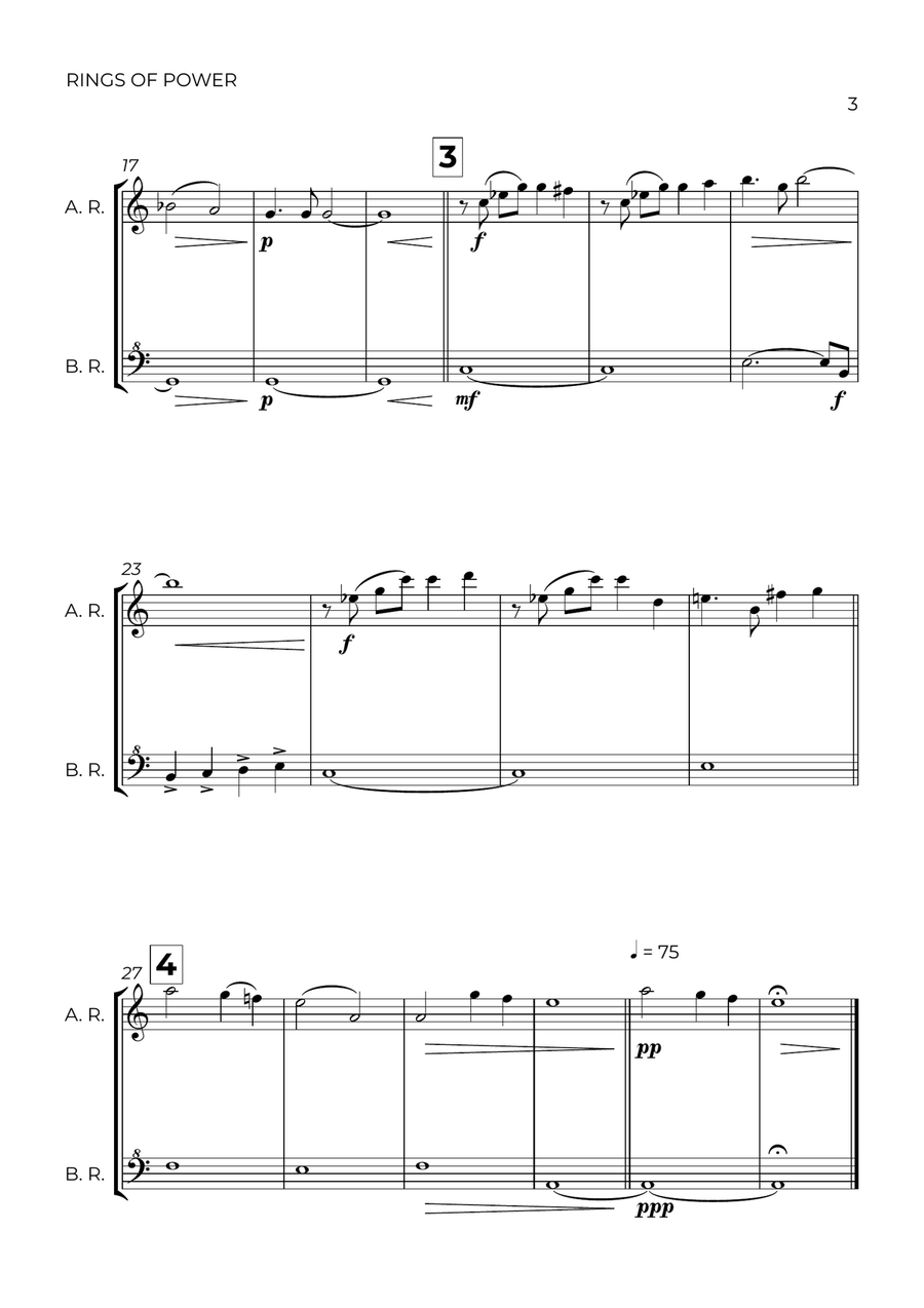 The Lord Of The Rings: The Rings Of Power Woodwind Duet scores gallery preview page 3