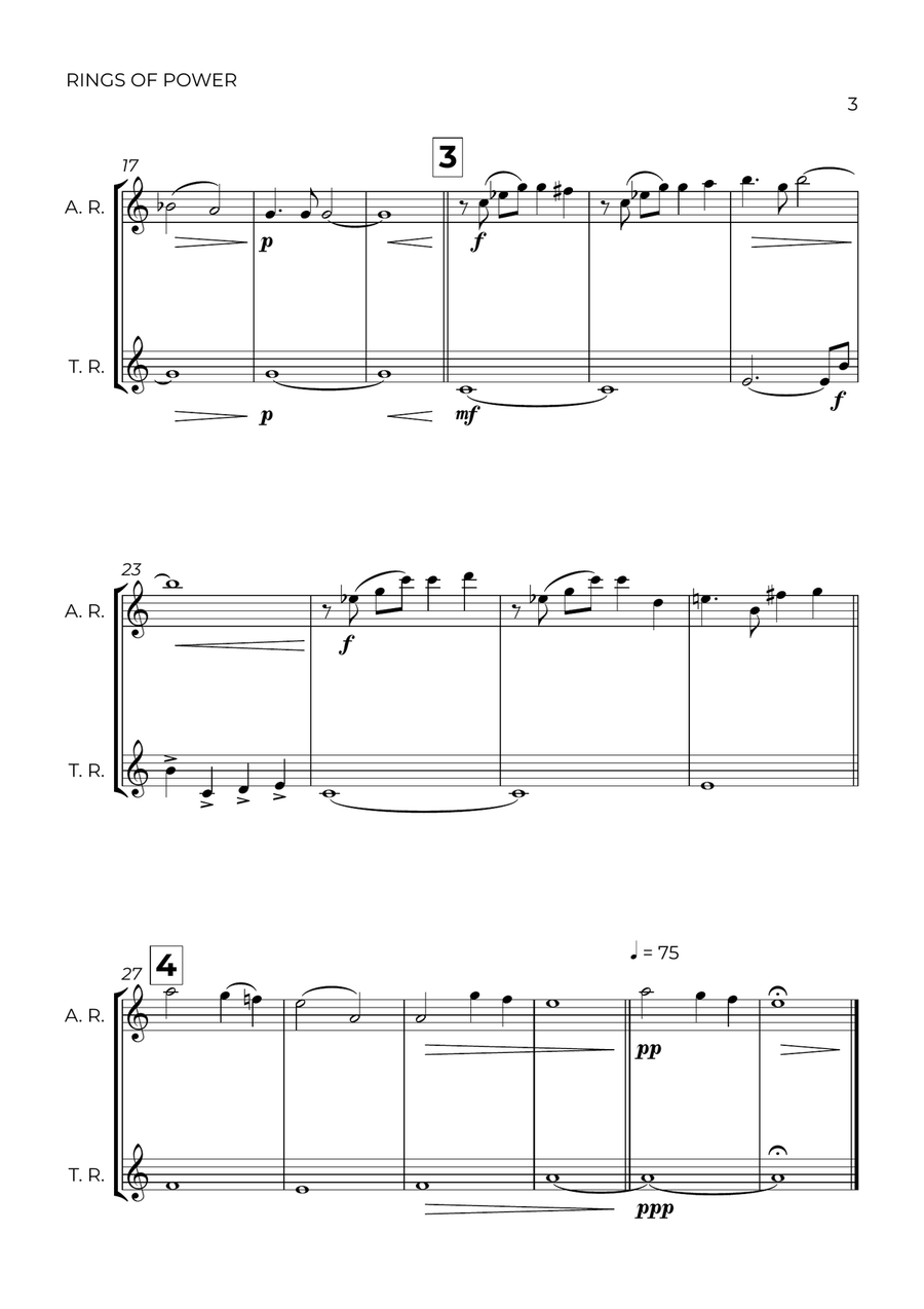 The Lord Of The Rings: The Rings Of Power Woodwind Duet scores gallery preview page 3