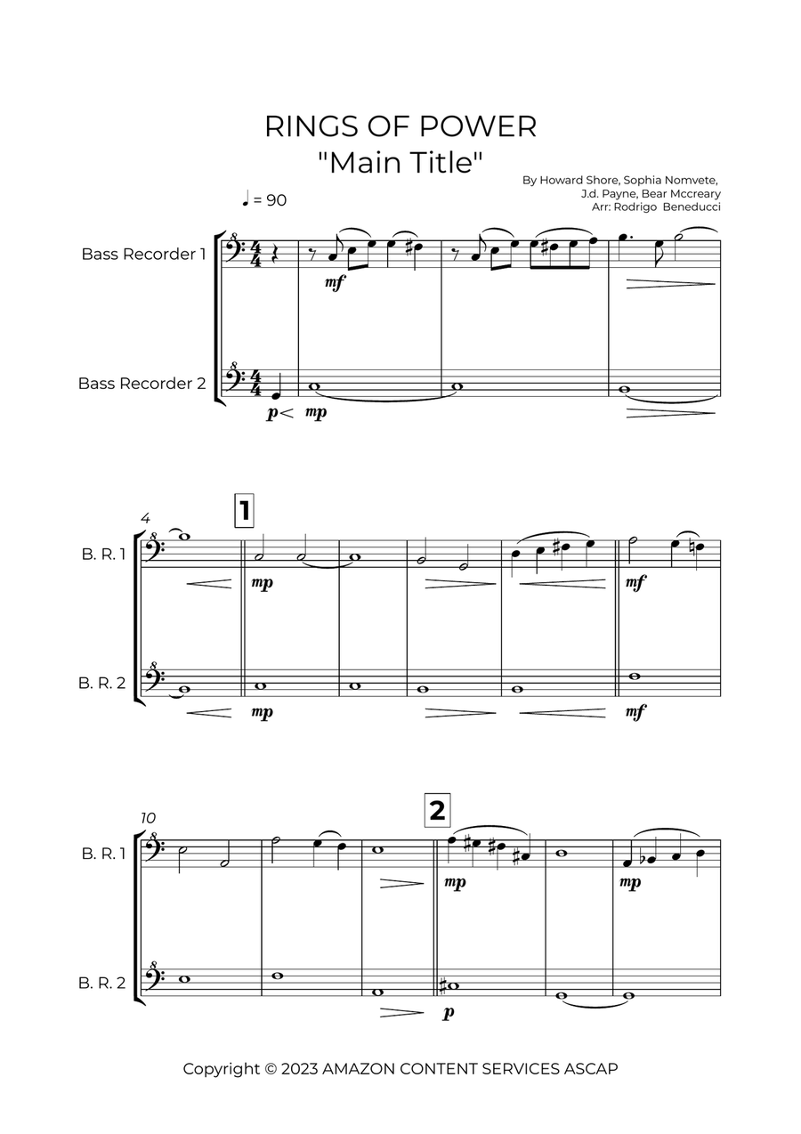 The Lord Of The Rings: The Rings Of Power Woodwind Duet scores gallery preview page 2