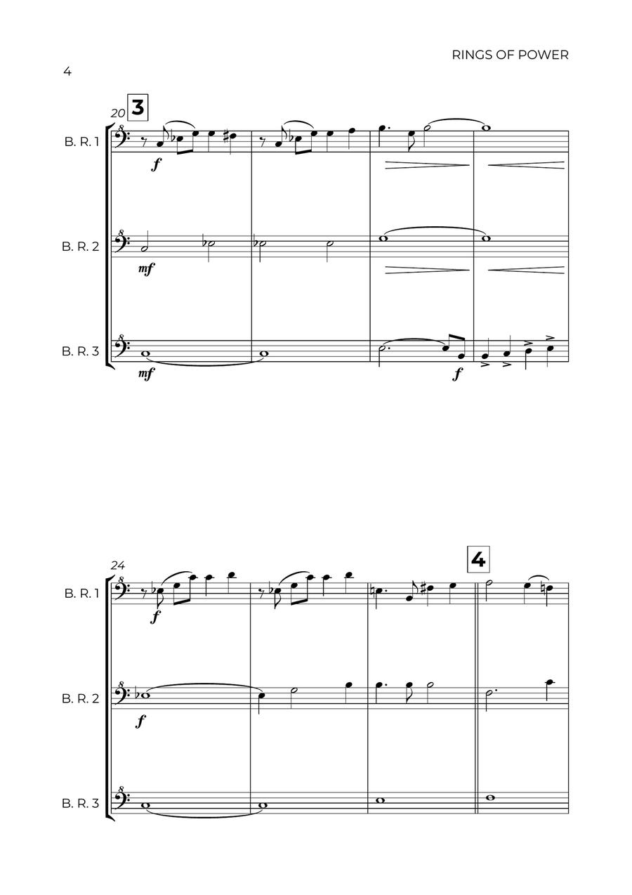 The Lord Of The Rings: The Rings Of Power Bass Recorder scores gallery preview page 4