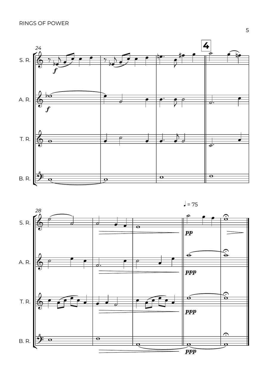 The Lord Of The Rings: The Rings Of Power Soprano Recorder scores gallery preview page 5