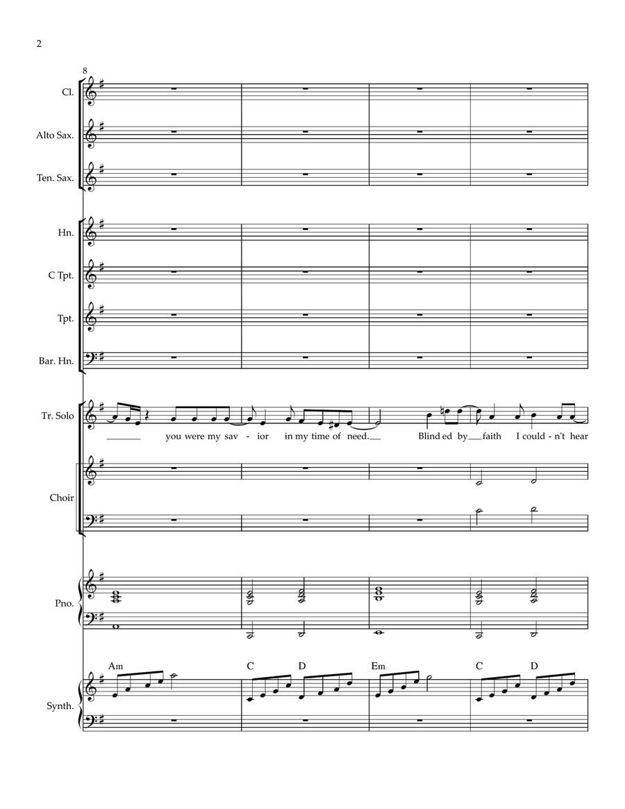 Medley: Angels with My Songs Know What You Did In The Dark (Light Em Up) and Final Masquerade 4-Part scores gallery preview page 2