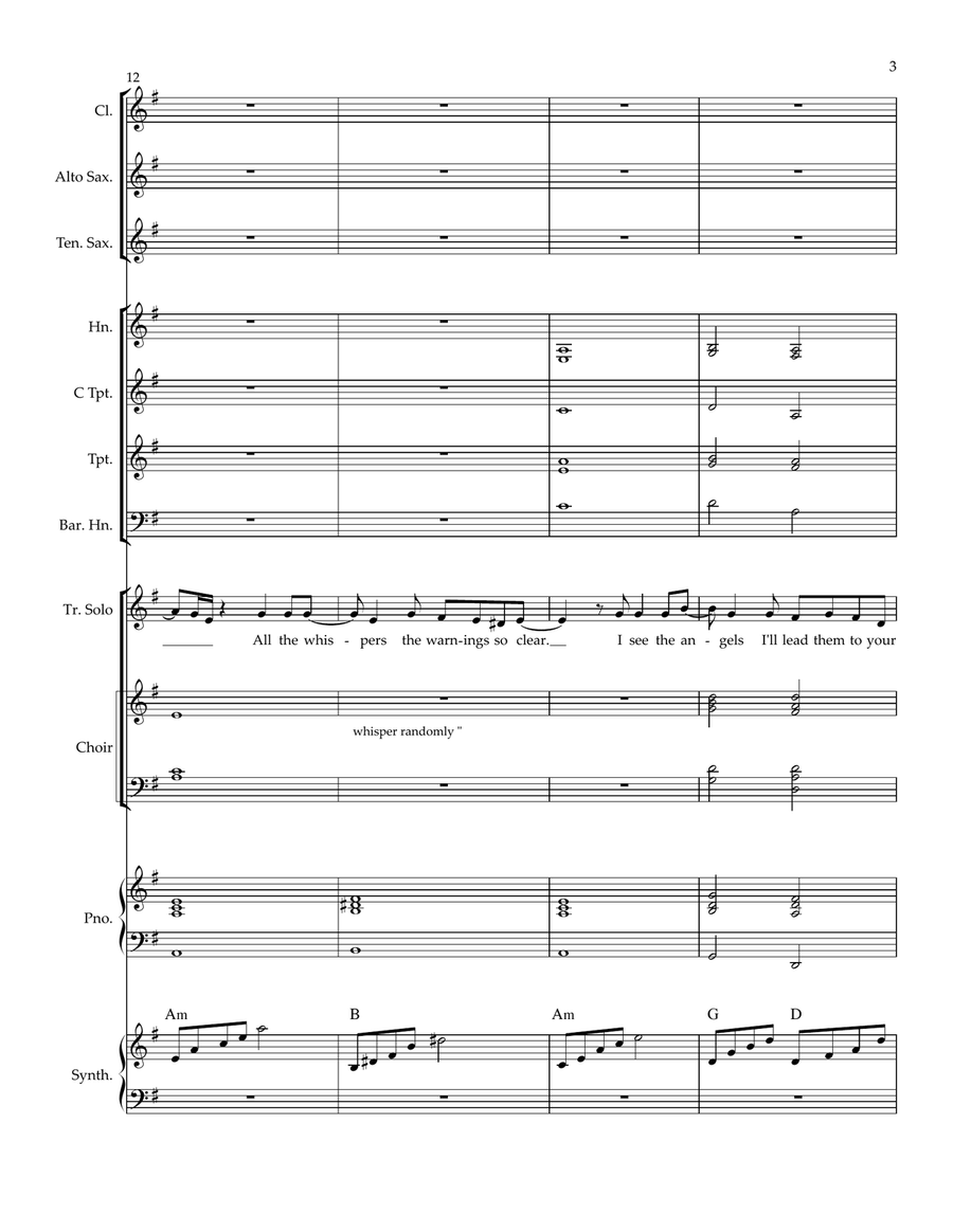 Medley: Angels with My Songs Know What You Did In The Dark (Light Em Up) and Final Masquerade 4-Part scores gallery preview page 3