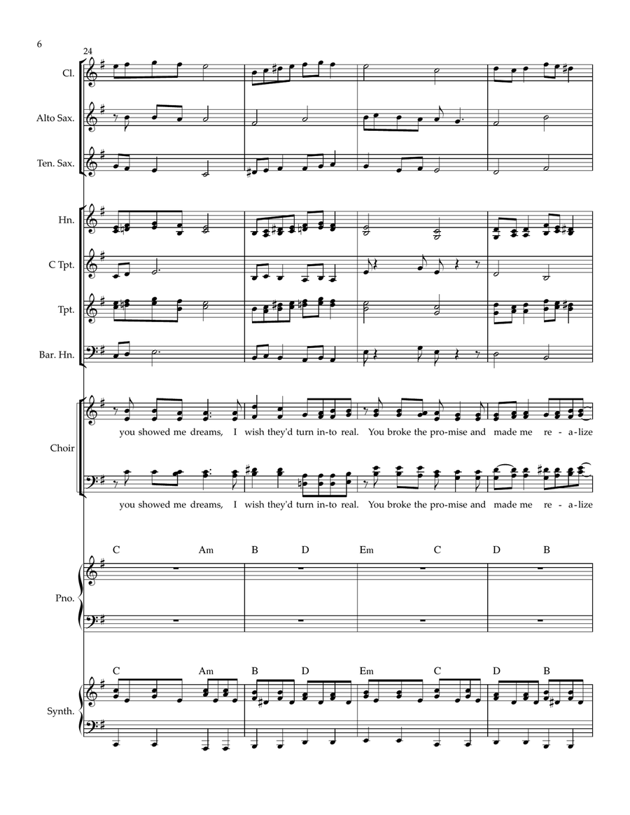 Medley: Angels with My Songs Know What You Did In The Dark (Light Em Up) and Final Masquerade 4-Part scores gallery preview page 6