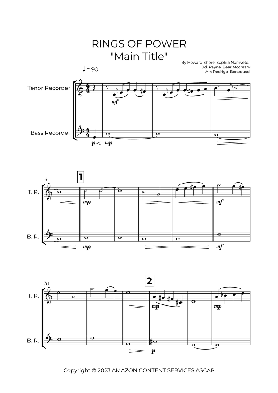 The Lord Of The Rings: The Rings Of Power Woodwind Duet scores gallery preview page 2