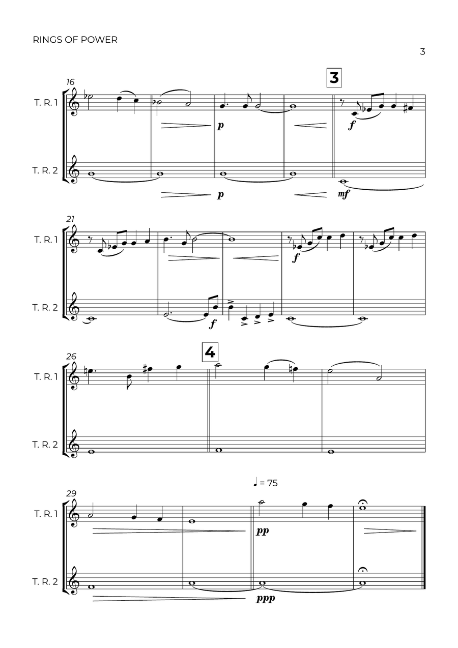 The Lord Of The Rings: The Rings Of Power Woodwind Duet scores gallery preview page 3