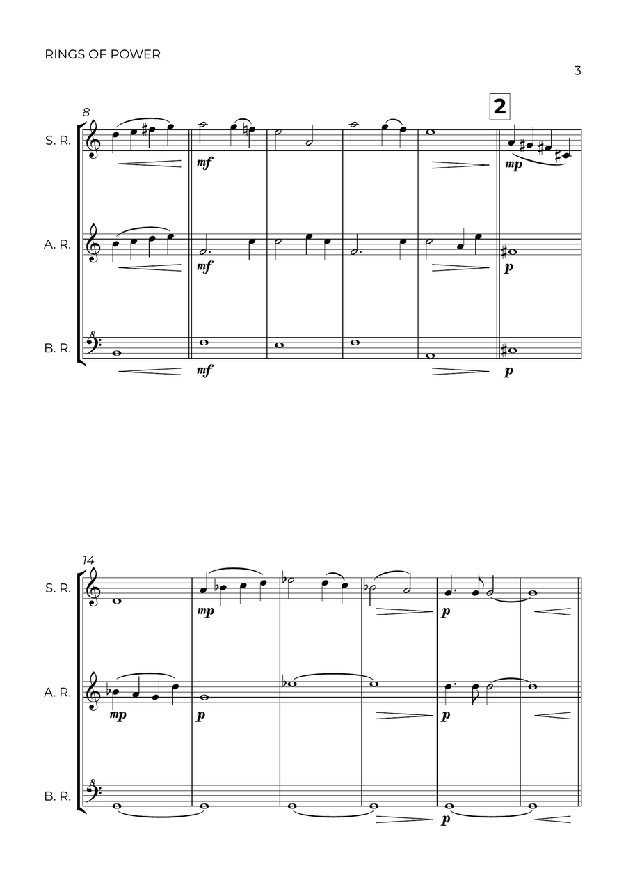 The Lord Of The Rings: The Rings Of Power Soprano Recorder scores gallery preview page 3