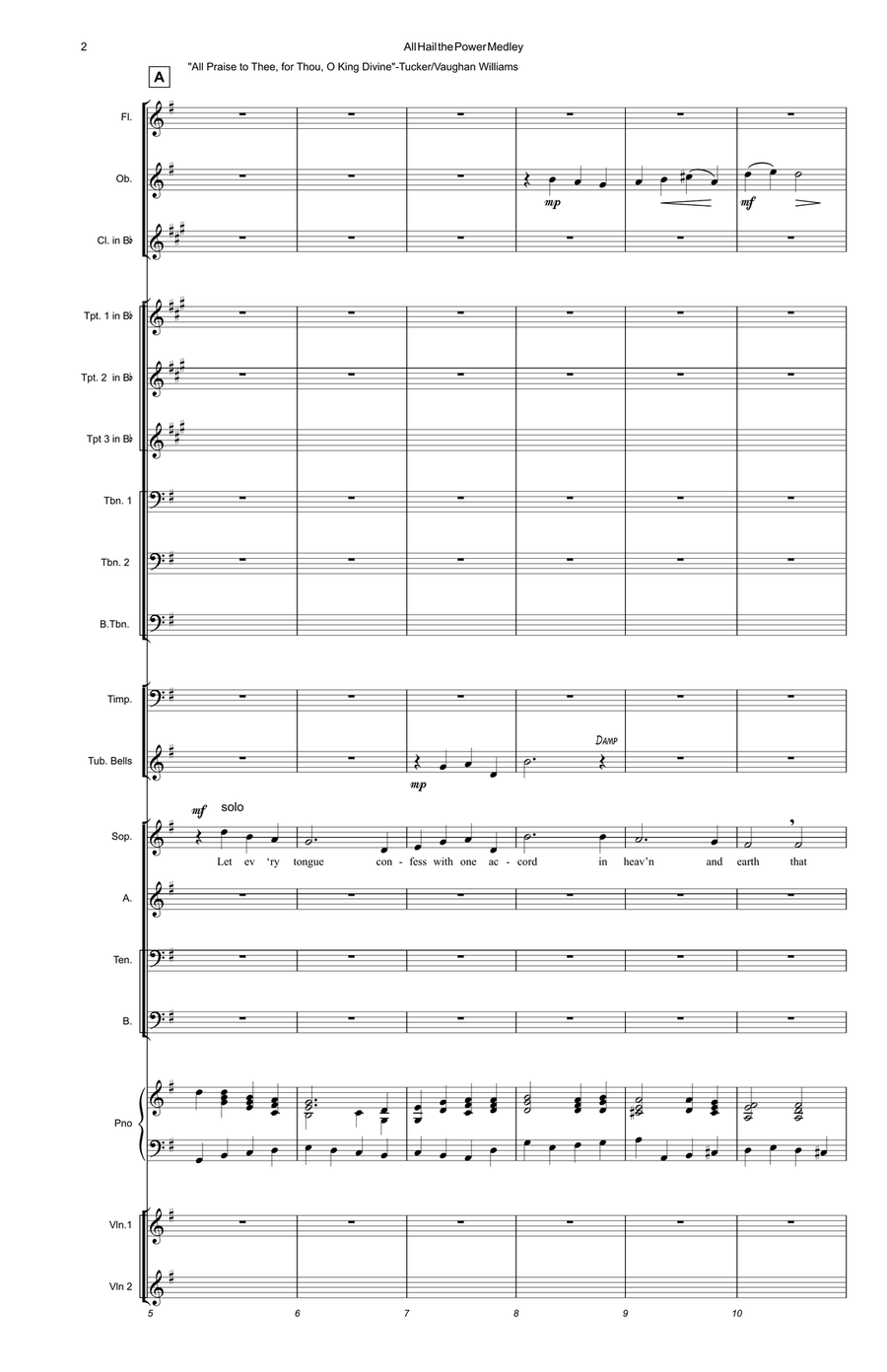 All Hail the Power Medley Chamber Orchestra scores gallery preview page 2