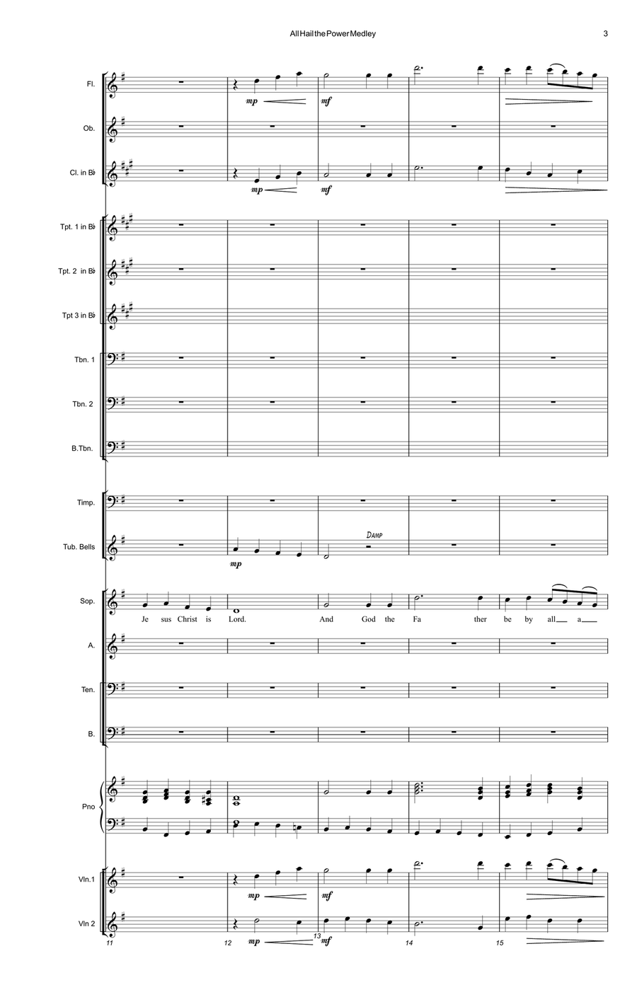 All Hail the Power Medley Chamber Orchestra scores gallery preview page 3
