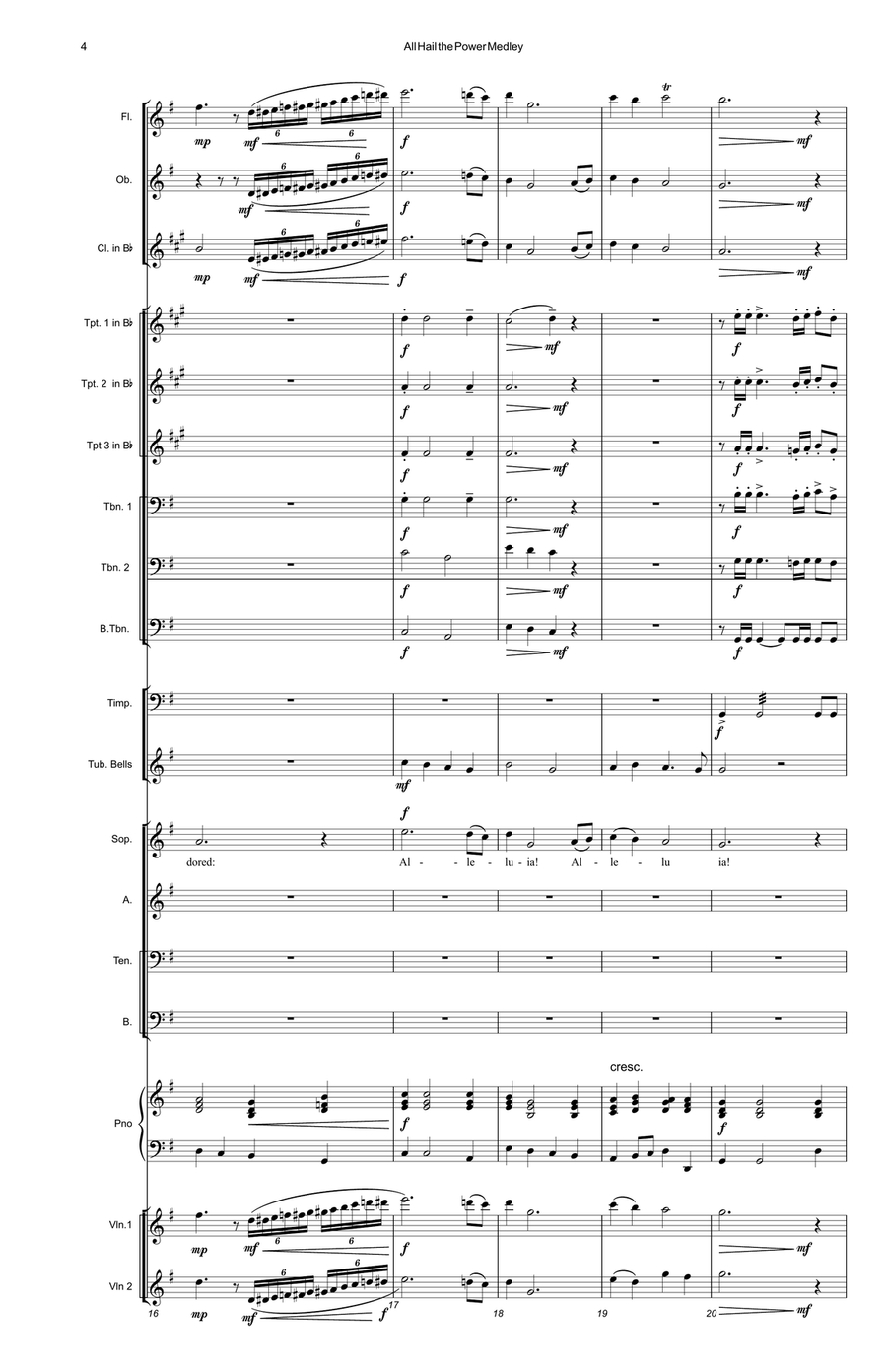 All Hail the Power Medley Chamber Orchestra scores gallery preview page 4