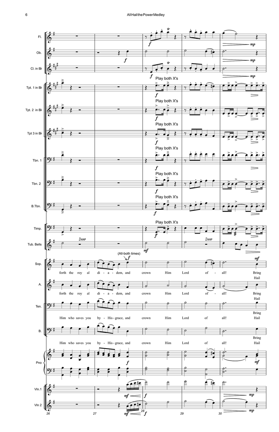 All Hail the Power Medley Chamber Orchestra scores gallery preview page 6