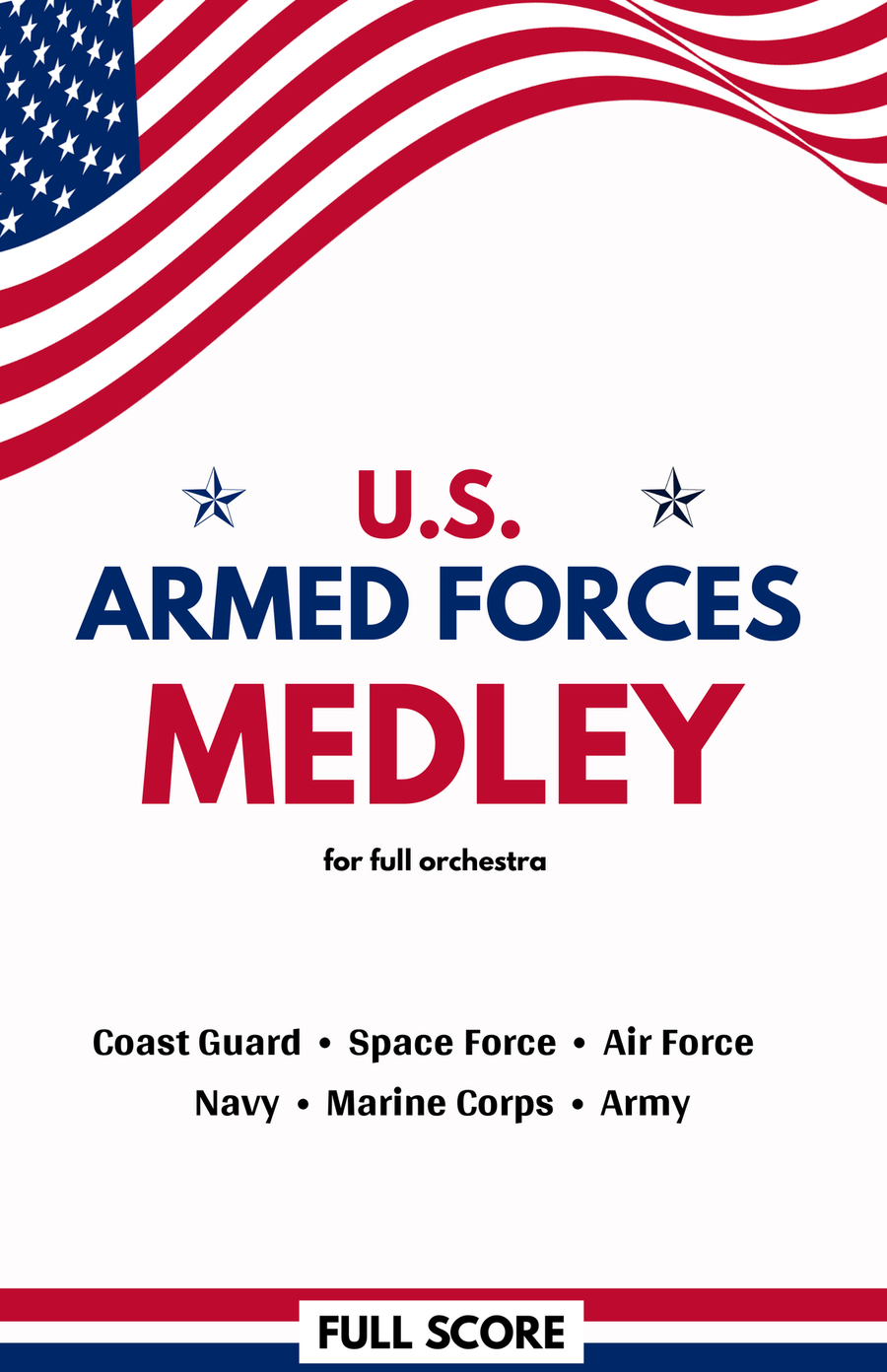 U.S. Armed Forces Medley - Score Only Full Orchestra scores gallery preview page 1
