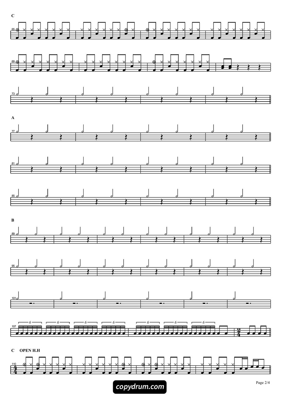 Angela Angela Drum Set scores gallery preview page 2