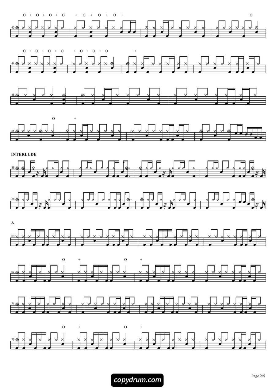Girl Goodbye Girl Goodbye Drum Set scores gallery preview page 2