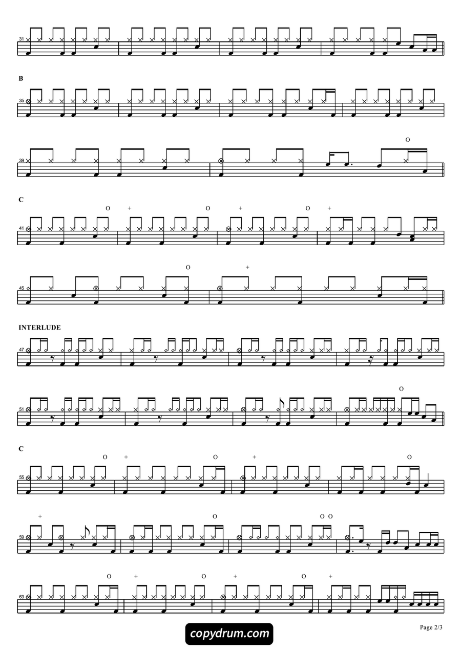 How Does It Feel How Does It Feel Drum Set scores gallery preview page 2