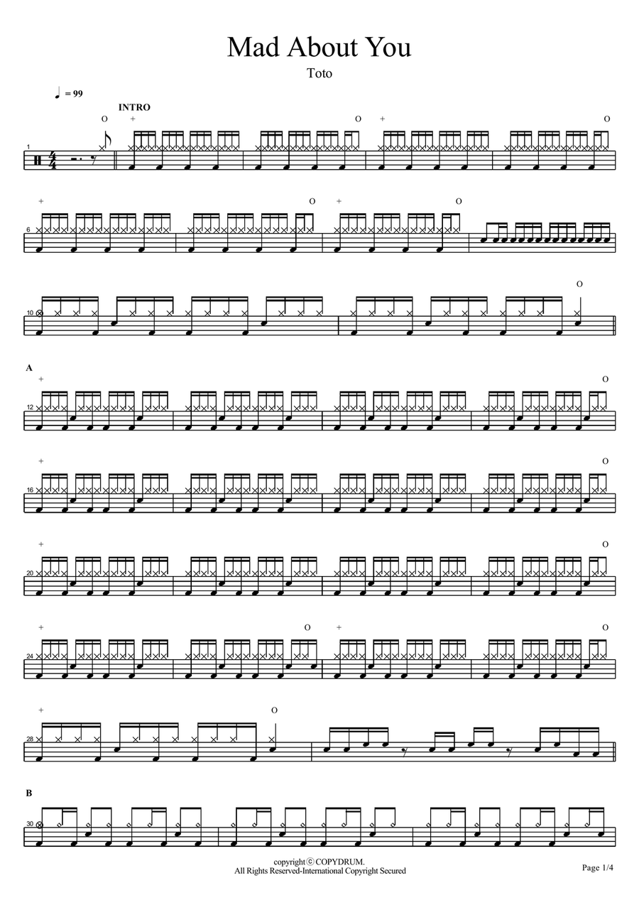 Mad About You Mad About You Drum Set scores gallery preview page 1