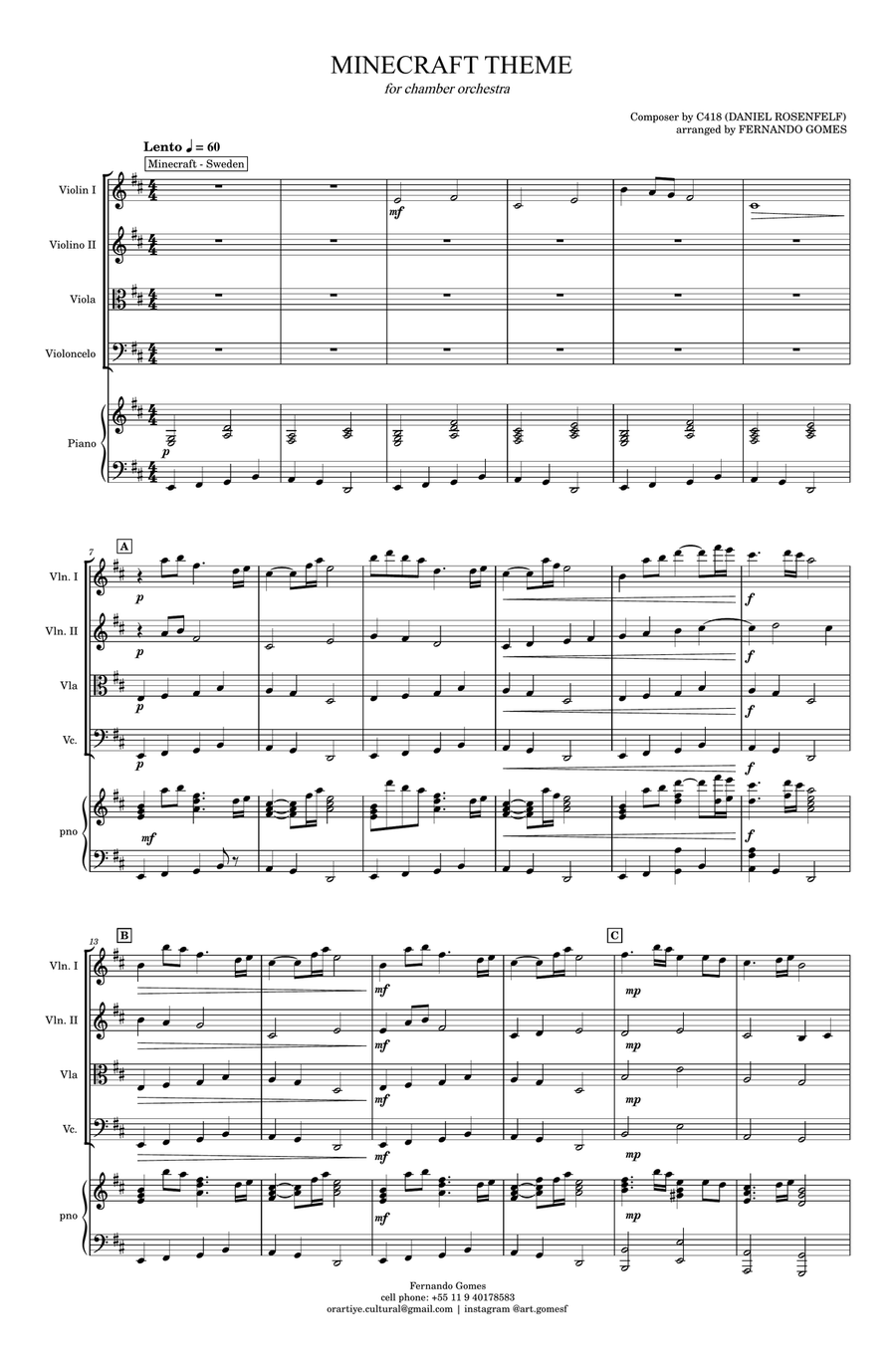 Minecraft Minecraft String Orchestra scores gallery preview page 4
