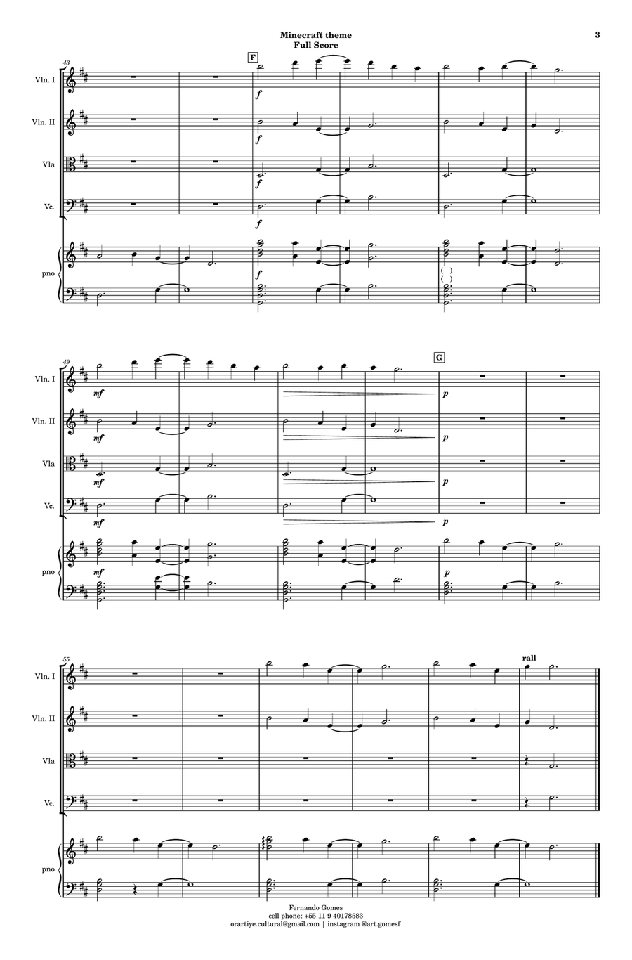 Minecraft Minecraft String Orchestra scores gallery preview page 6