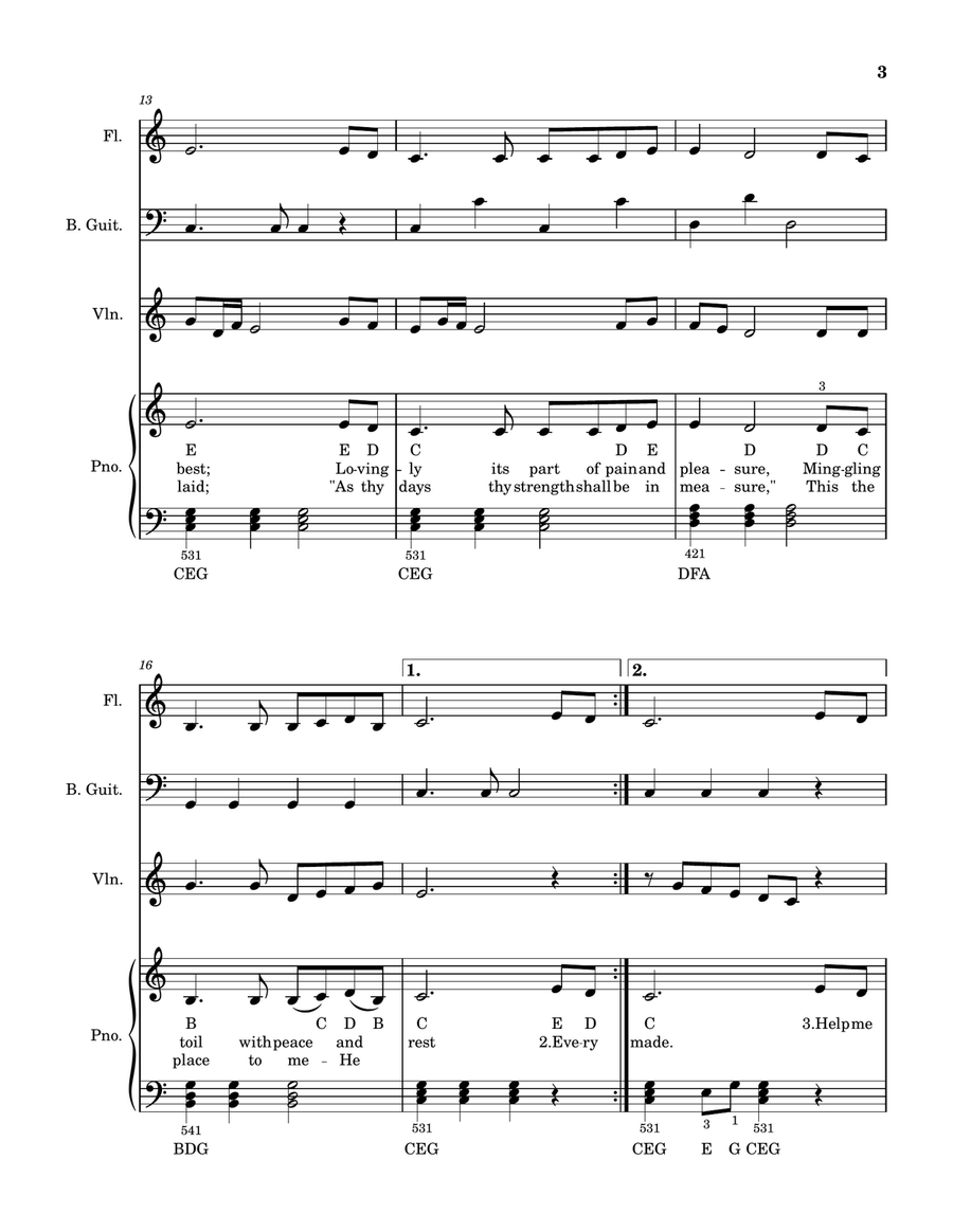 Day by Day in key of C A Cappella scores gallery preview page 3