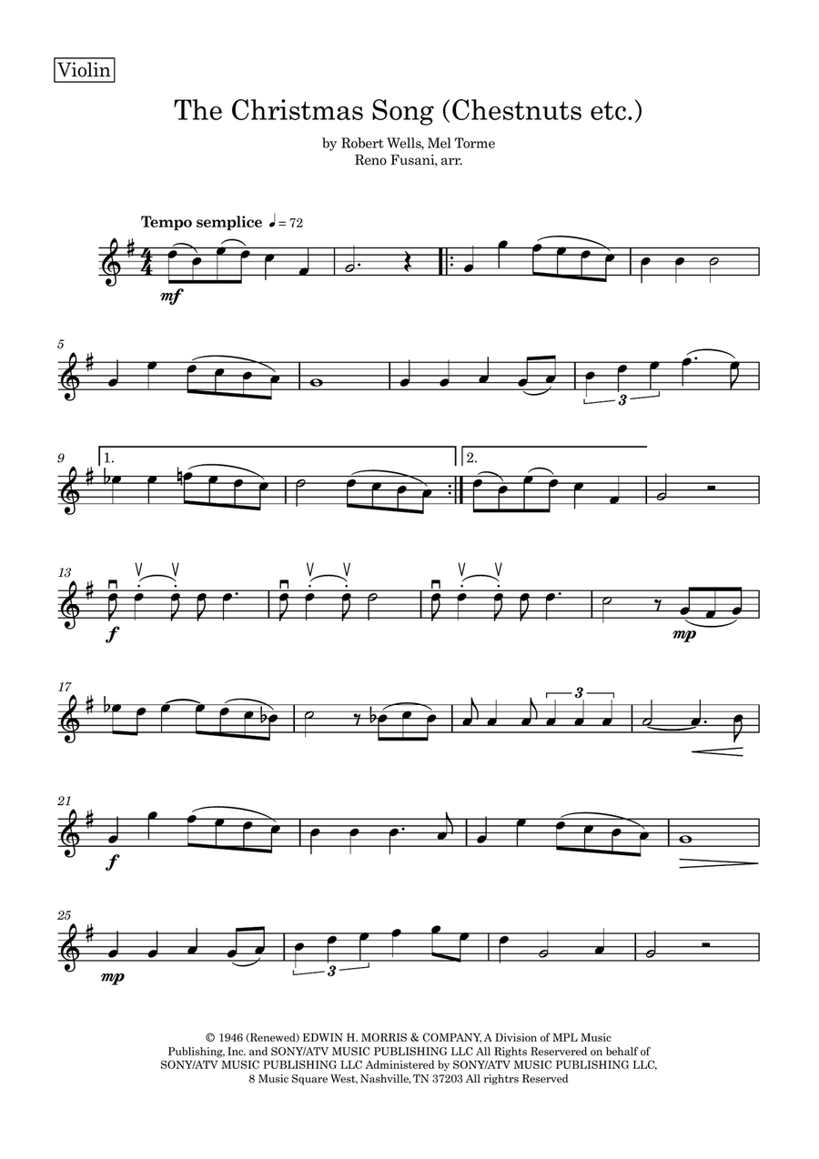 The Christmas Song (Chestnuts Roasting On An Open Fire) String Trio scores gallery preview page 4