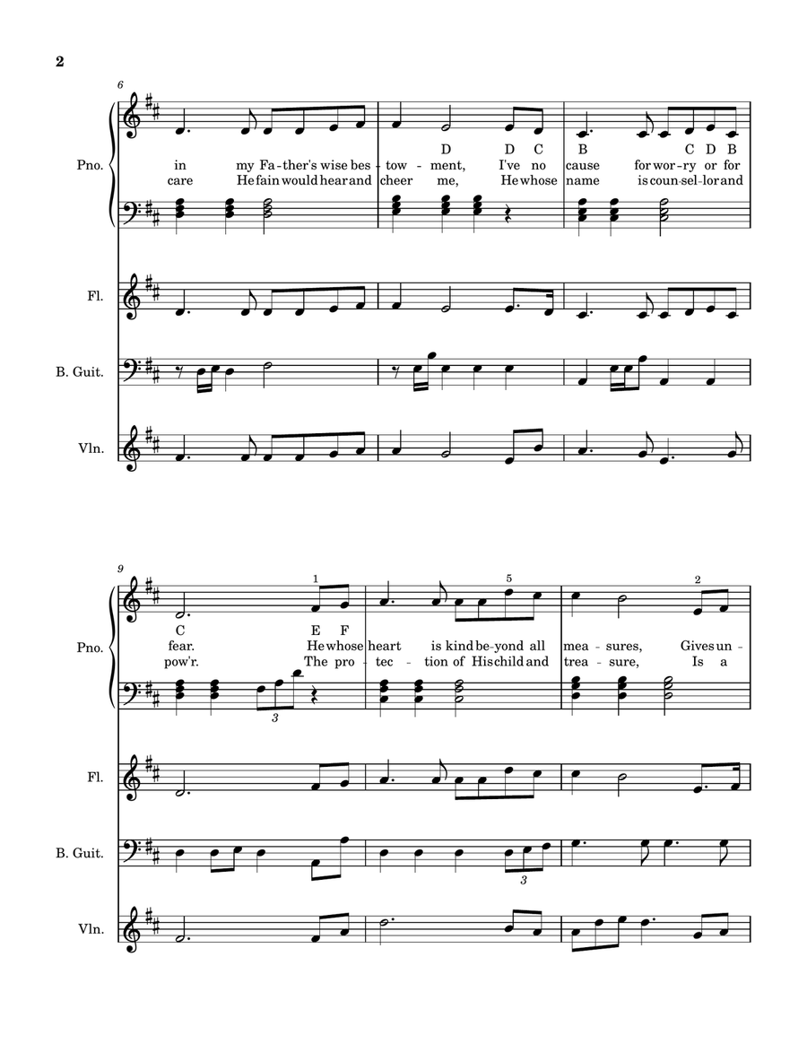 Day by Day in key of D - Score Only A Cappella scores gallery preview page 2