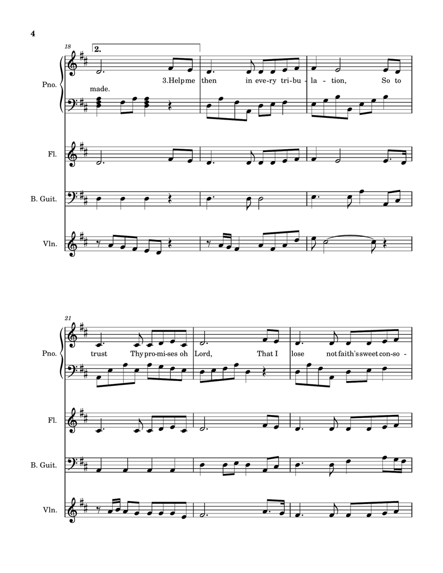 Day by Day in key of D - Score Only A Cappella scores gallery preview page 4