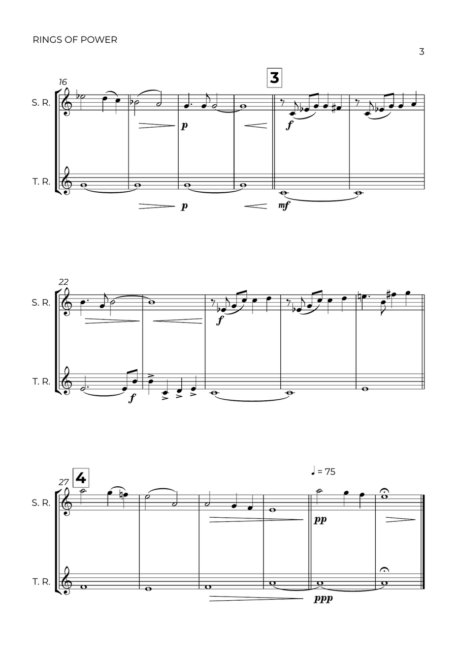 The Lord Of The Rings: The Rings Of Power Woodwind Duet scores gallery preview page 3