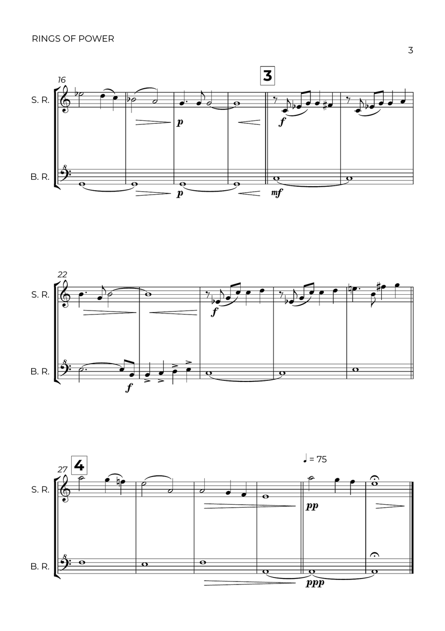 The Lord Of The Rings: The Rings Of Power Woodwind Duet scores gallery preview page 3