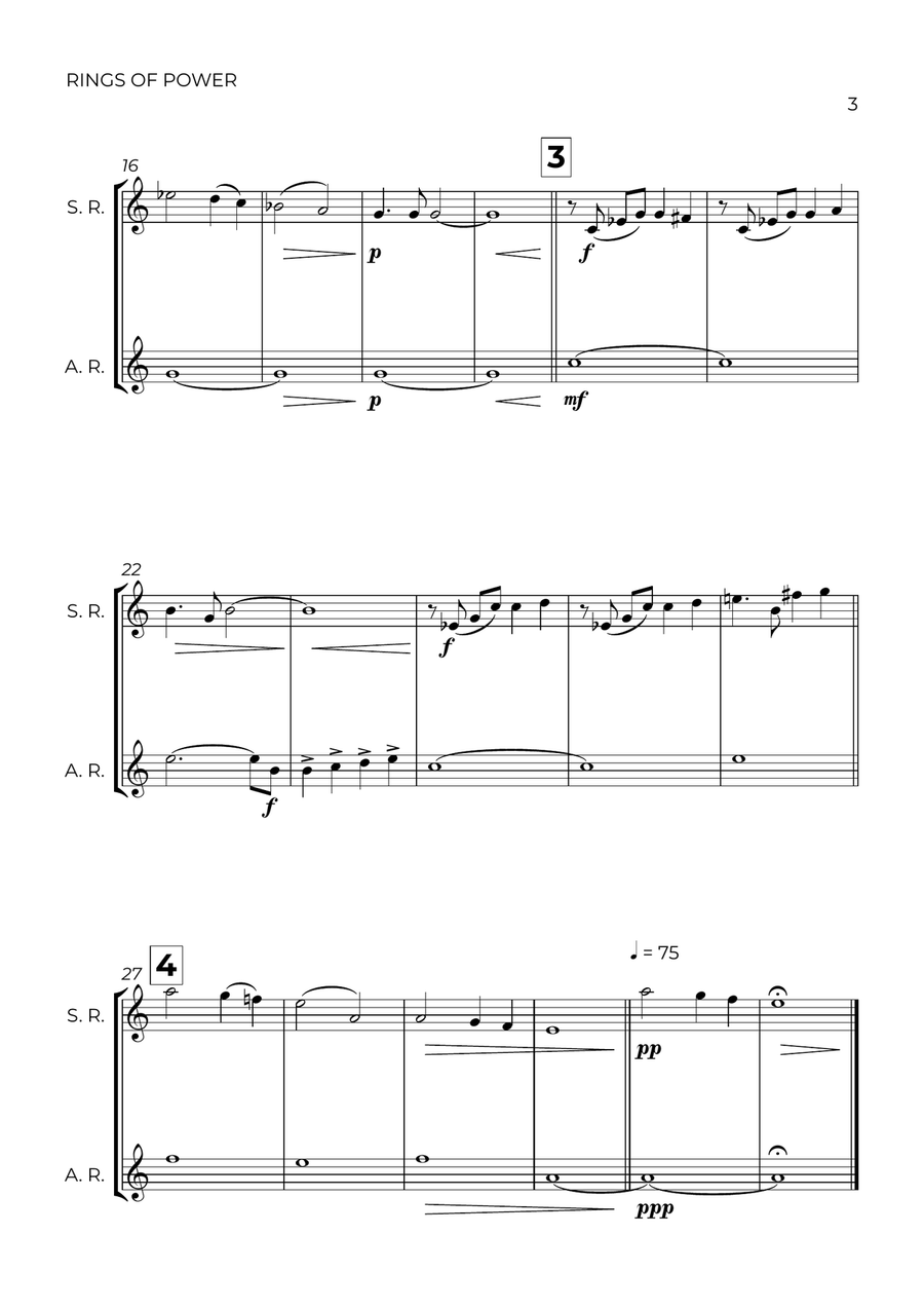 The Lord Of The Rings: The Rings Of Power Woodwind Duet scores gallery preview page 3