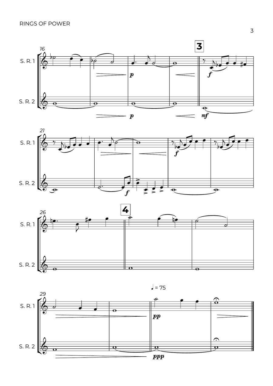 The Lord Of The Rings: The Rings Of Power Woodwind Duet scores gallery preview page 3