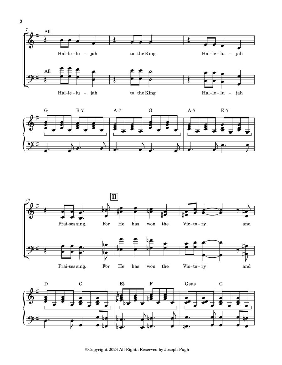 Hallelujah To The King Hallelujah To The King 4-Part scores gallery preview page 2