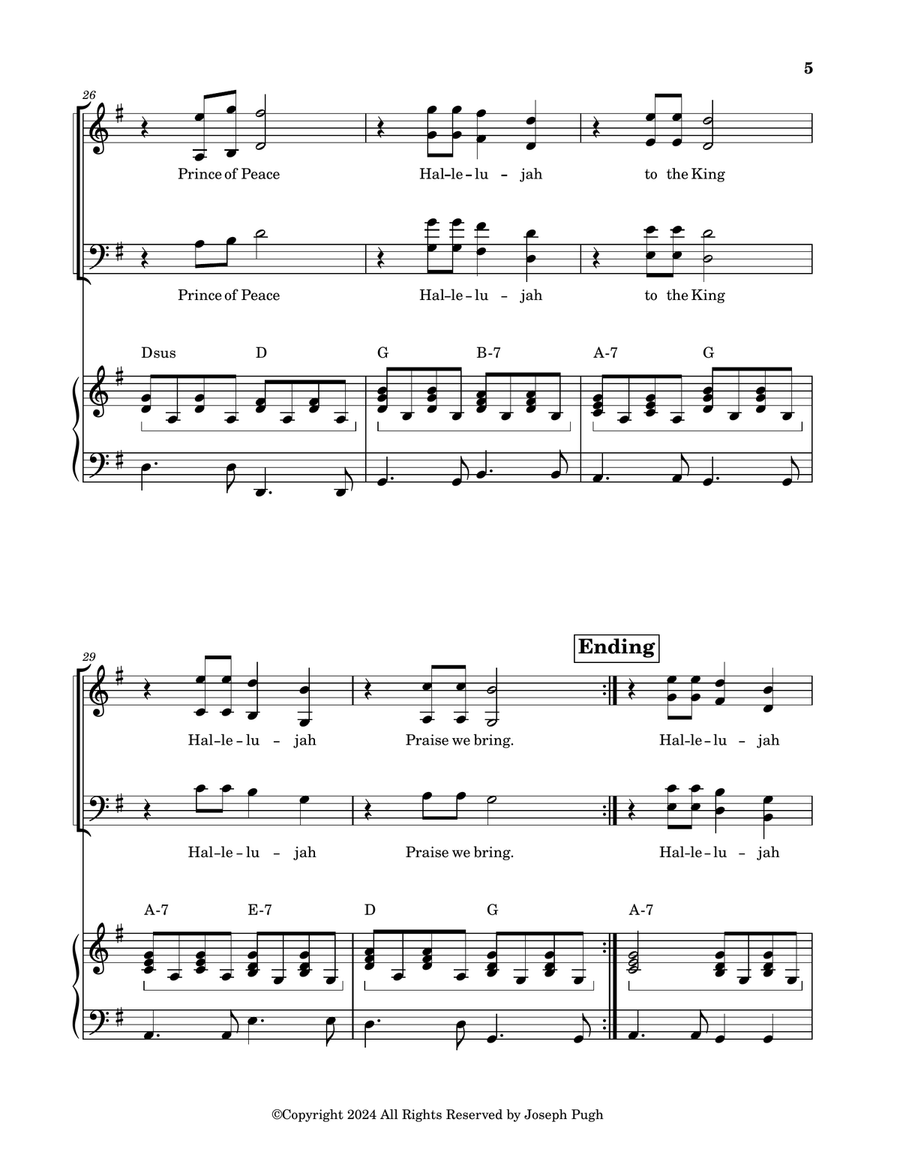 Hallelujah To The King Hallelujah To The King 4-Part scores gallery preview page 5