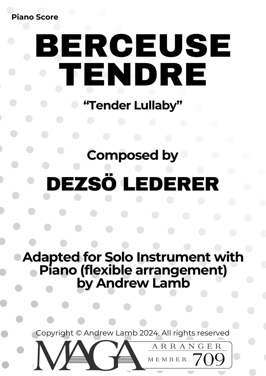 Dezsö Lederer | Berceuse Tendre | Flexible Arrangement Piano scores gallery preview page 2