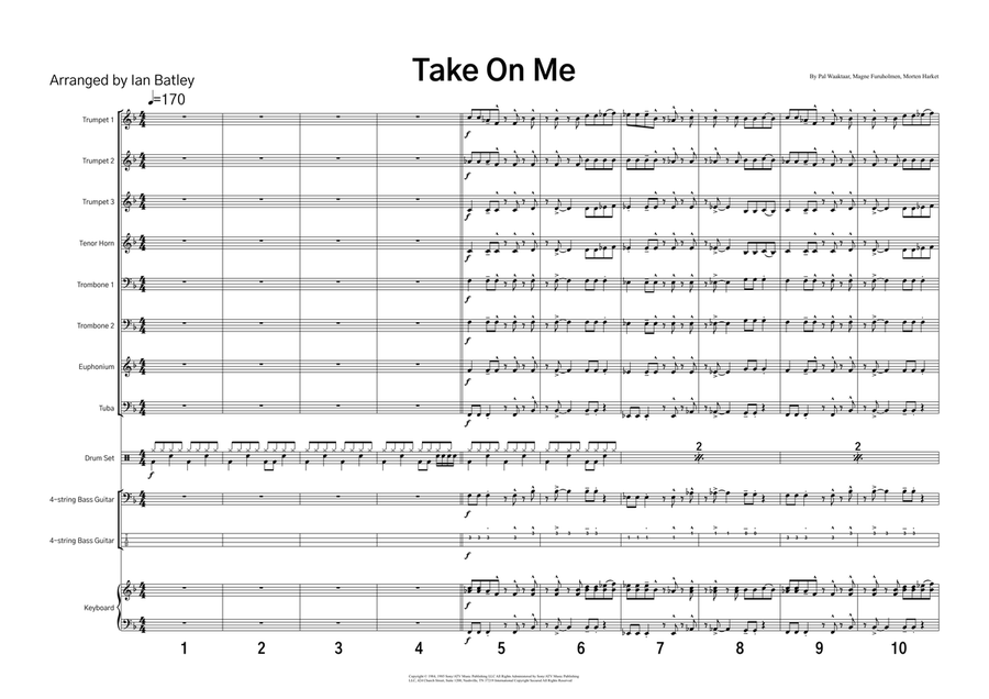 Take On Me Take On Me Brass Ensemble scores gallery preview page 2