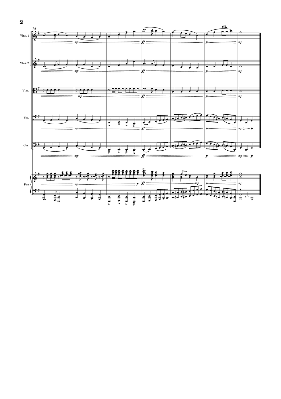 Republic of Korea National Anthem (South Korea): Aegukga for Strings Orchestra String Orchestra scores gallery preview page 3