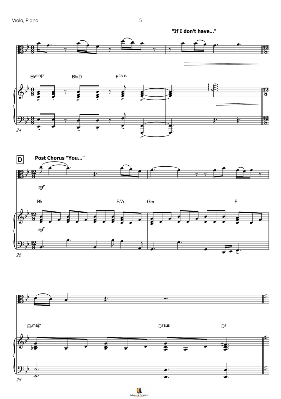 I Have Nothing Viola scores gallery preview page 6