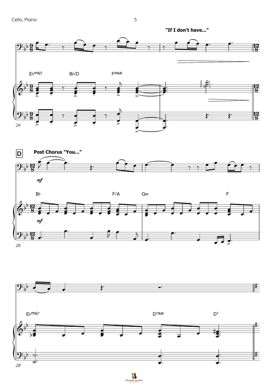 I Have Nothing Piano scores gallery preview page 6