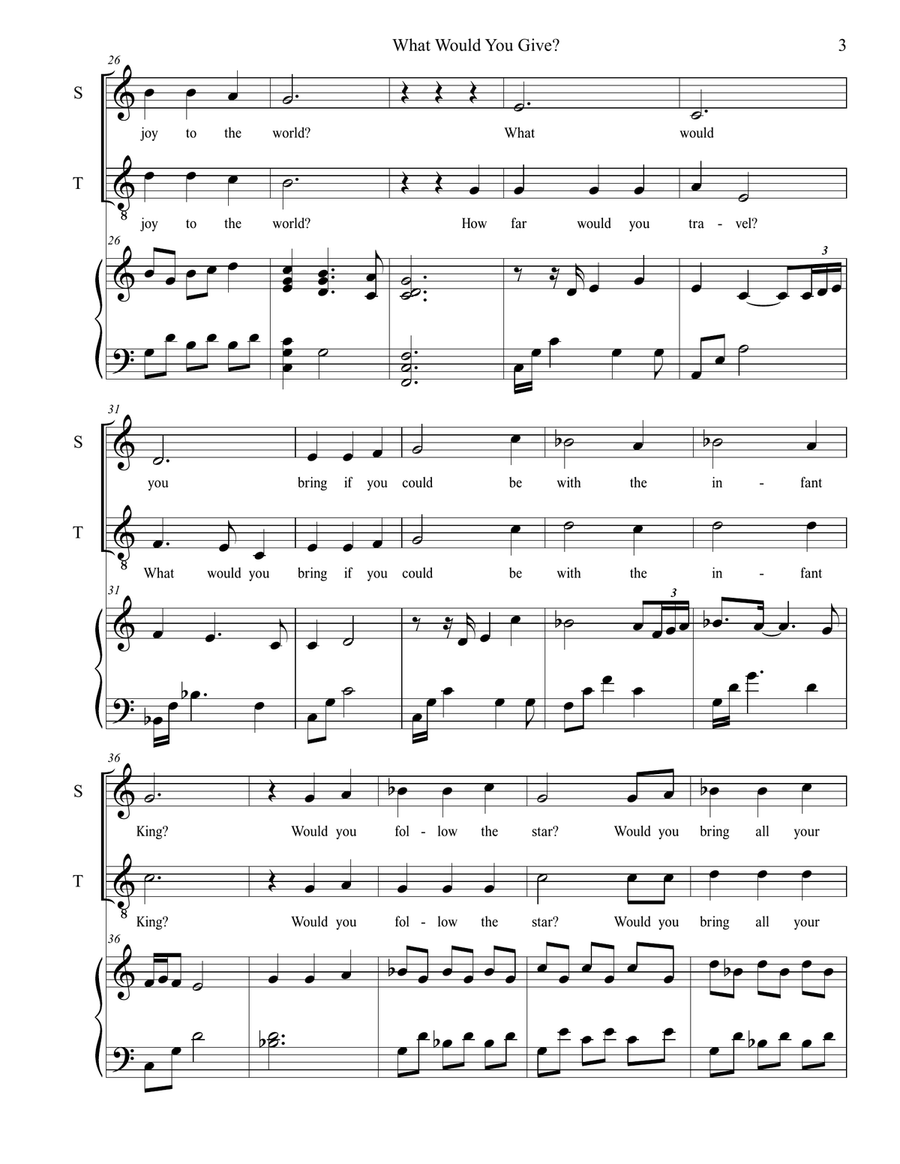 What Would You Give? What Would You Give? Tenor Voice scores gallery preview page 3