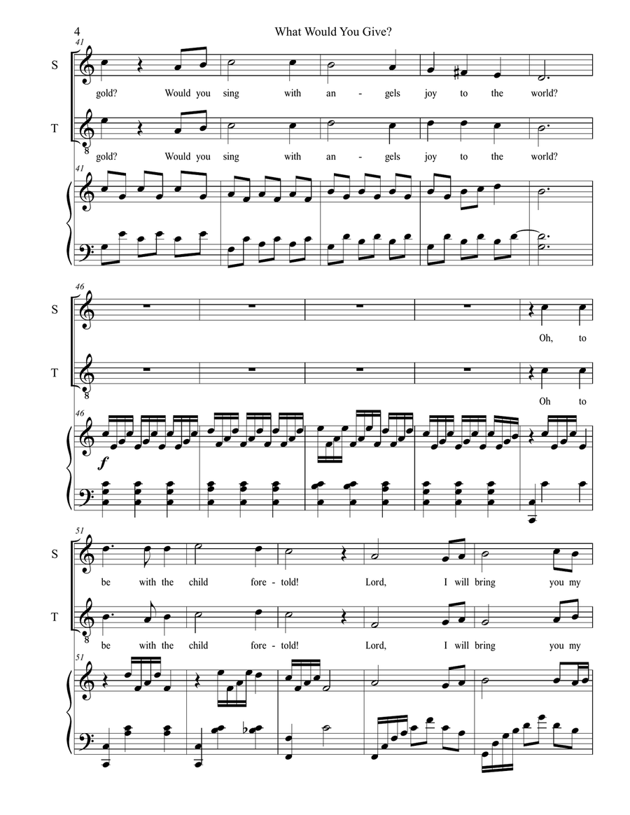 What Would You Give? What Would You Give? Tenor Voice scores gallery preview page 4