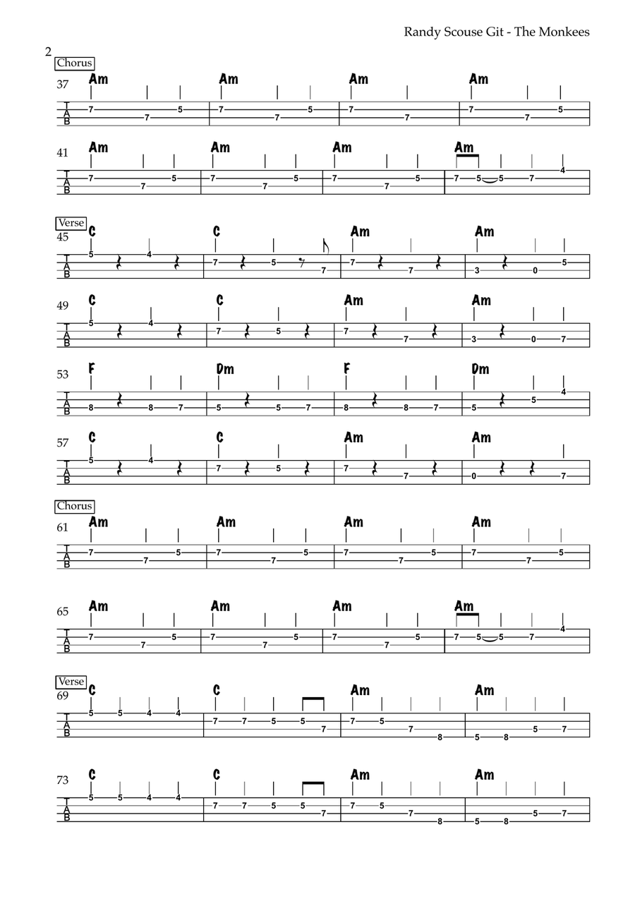 Randy Scouse Git Randy Scouse Git Acoustic Guitar scores gallery preview page 2