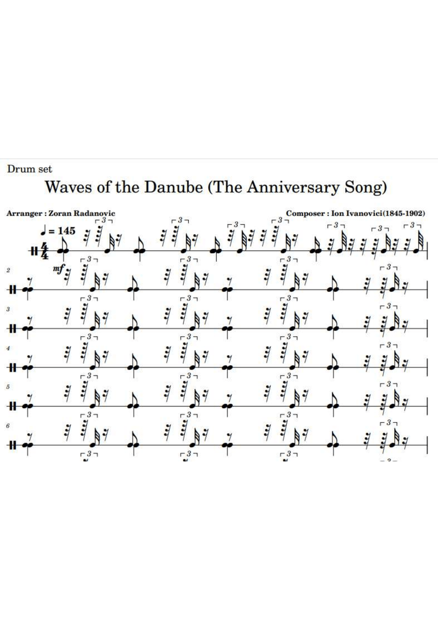 Waves of the Danube - The Anniversary Song - for band Small Ensemble scores gallery preview page 3