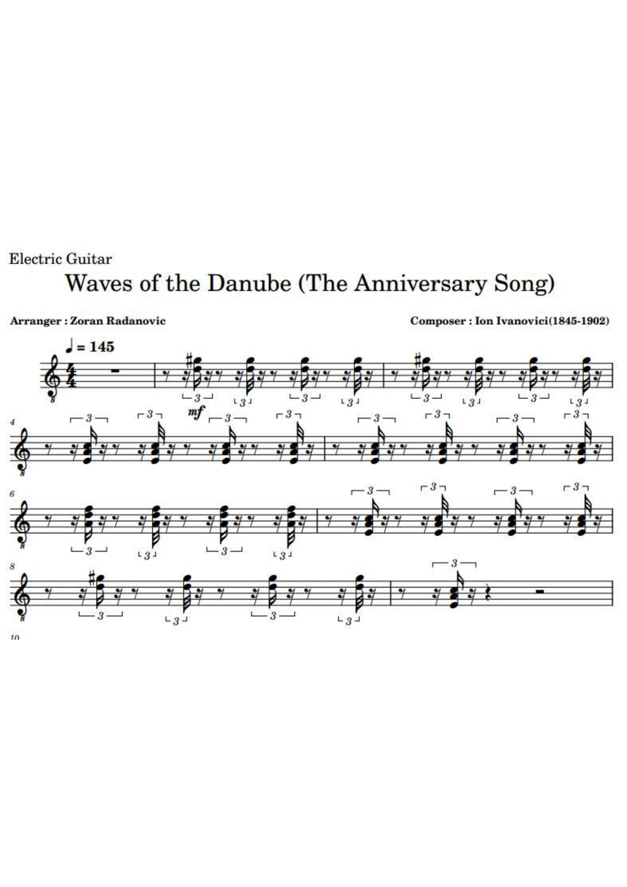 Waves of the Danube - The Anniversary Song - for band Small Ensemble scores gallery preview page 5